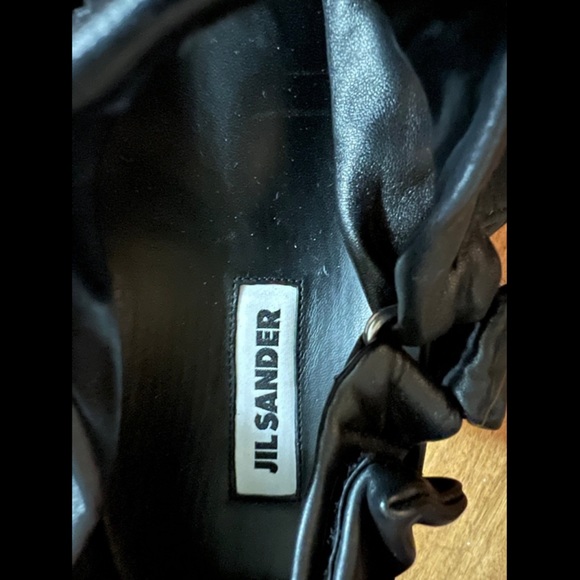 Jill Sander Black Sheepskin Sandals. main image 12
